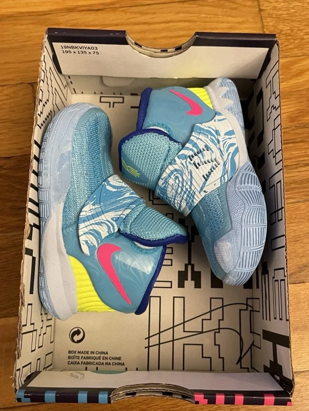 Nike Kyrie 6 Pool (TDV) Blue Pink Infant Toddler Size 5C DA5170 409